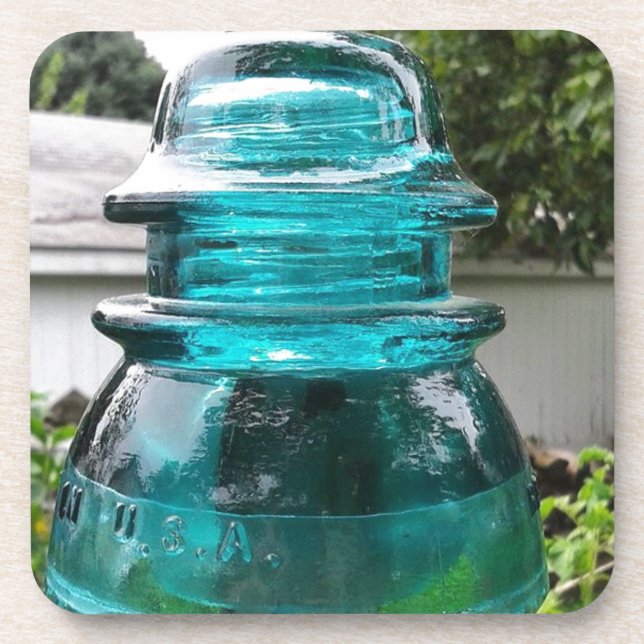 Hergestellt in den USA, Vintag Insulator Getränkeuntersetzer (Vorderseite)