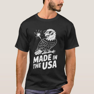 Hergestellt in den USA Weißkopfseeadler Kunst Patr T-Shirt