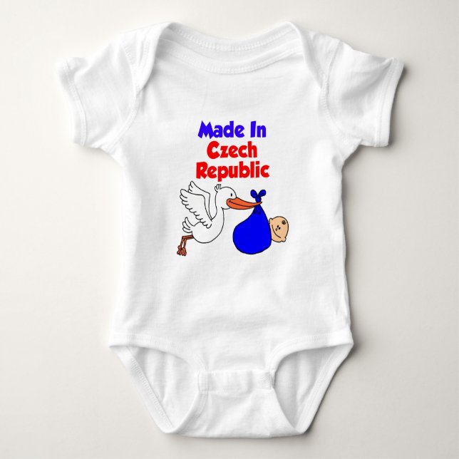 hergestellt in der Tschechischen Republik Baby Strampler (Vorderseite)