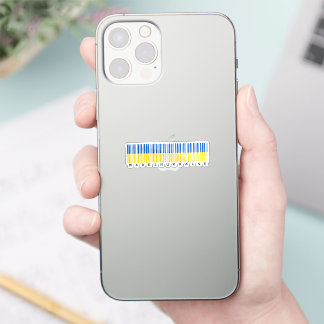 Hergestellt in der Ukraine Barcode-Flagge Aufkleber