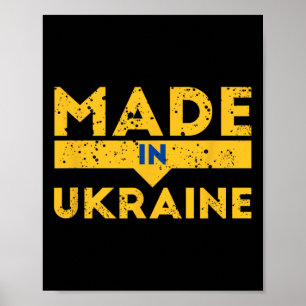 Hergestellt in der Ukraine Ukrainisches Geschenk U Poster