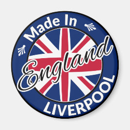 Hergestellt in Liverpool England Union Jack Flag Magnet