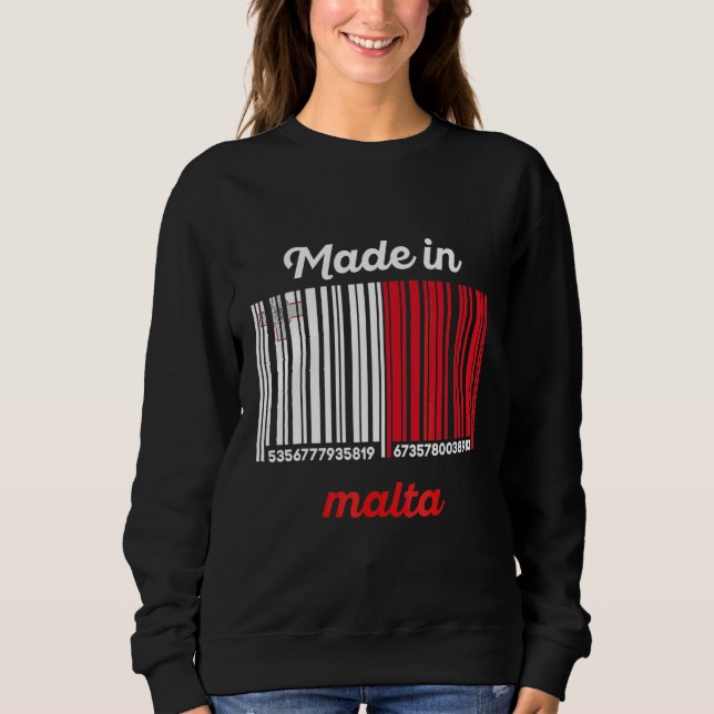 Hergestellt in Malta Sweatshirt (Vorderseite)
