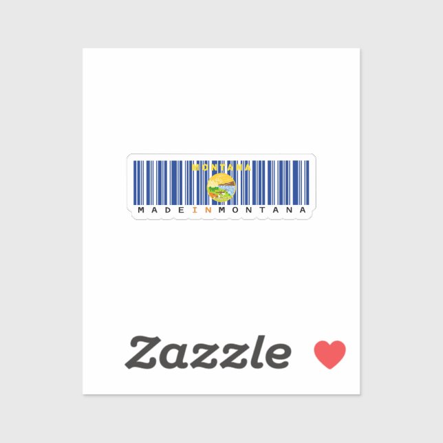 Hergestellt in Missouri Barcode Flag Sticker - Sta (Blatt)