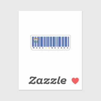 Hergestellt in Nevada Barcode Flag Sticker - Staat
