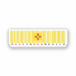 Hergestellt in New Mexico Barcode Flag Aufkleber