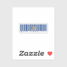 Hergestellt in New York Barcode Flag Sticker - Sto
