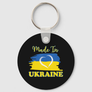 Hergestellt in Ukraine ukrainische Fahne Herz Schlüsselanhänger