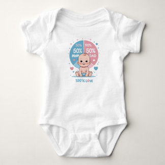 Hergestellt mit 50% Mama, 50% Vater, 100% Liebe Baby Strampler