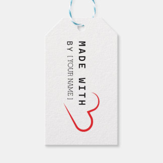 Hergestellt mit Herz von [Ihr Name] - Custom Gift  Geschenkanhänger