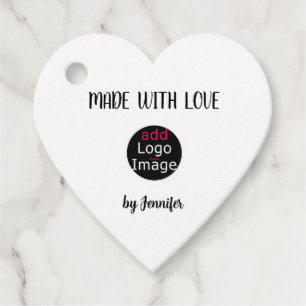 Hergestellt mit Liebe Chic Berufliches Logo-Herz Geschenkanhänger