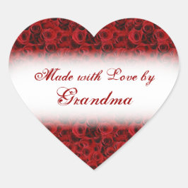 Hergestellt mit Liebe durch individuell anpassbare Herz-Aufkleber