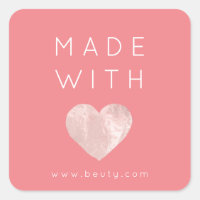 Hergestellt mit Liebe Herz rosa Web-Name einfach R