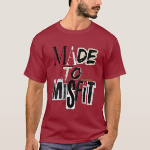 Hergestellt, um experimenteller Cutout-Typografie  T-Shirt