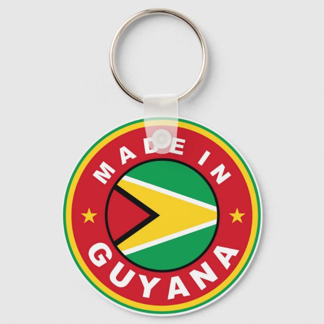 hergestellt unter der Flagge eines guyana-Landes Schlüsselanhänger (Vorderseite)