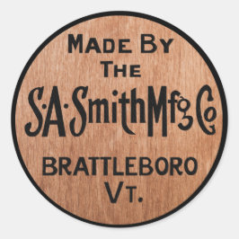 Hergestellt von S.A.Smith Mfg. Co. Vintage Logo-Au Runder Aufkleber