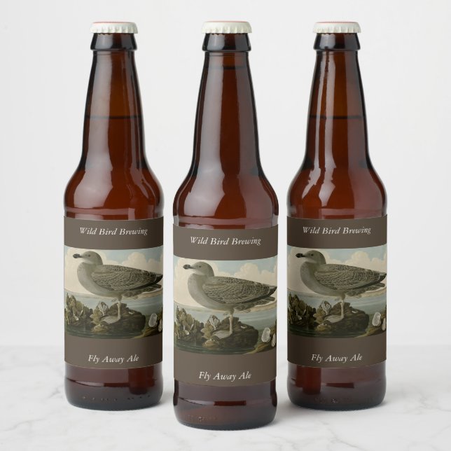 Hering Gull von John Audubons Vögeln in Amerika Bierflaschenetikett (Flaschen)