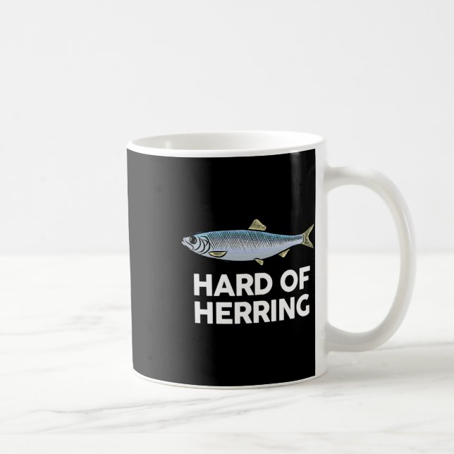 Hering-I-Liebe Fischen Wittling Spaß Fu Kaffeetasse (Rechts)