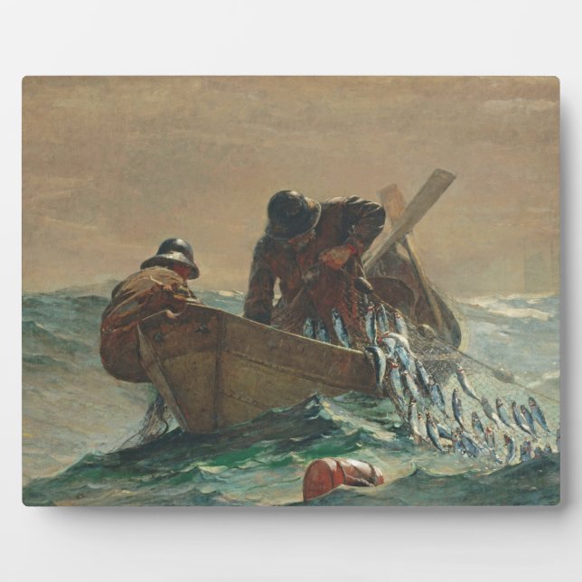 Heringsnetz, 1885 (Öl auf Leinwand) Fotoplatte (Vorderseite)