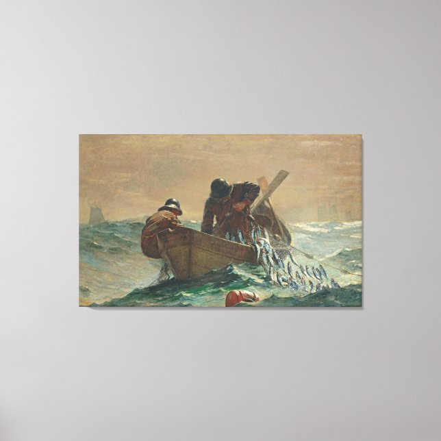 Heringsnetz, 1885 (Öl auf Leinwand) Leinwanddruck (Vorderseite)