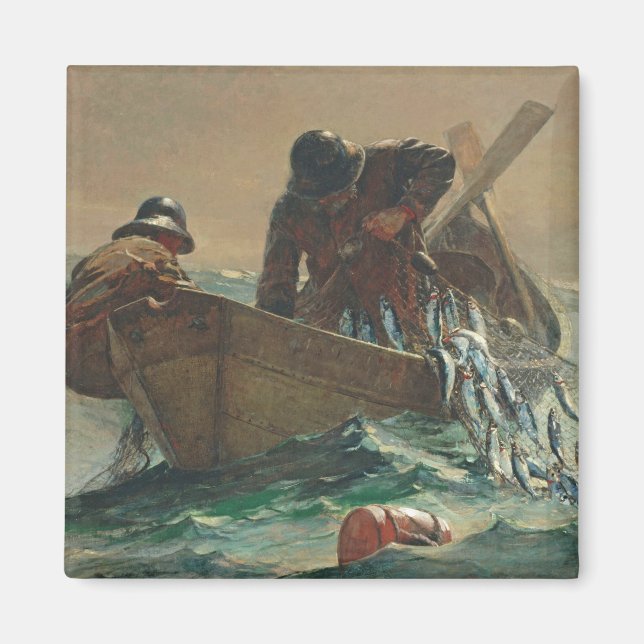 Heringsnetz, 1885 (Öl auf Leinwand) Magnet (Vorne)
