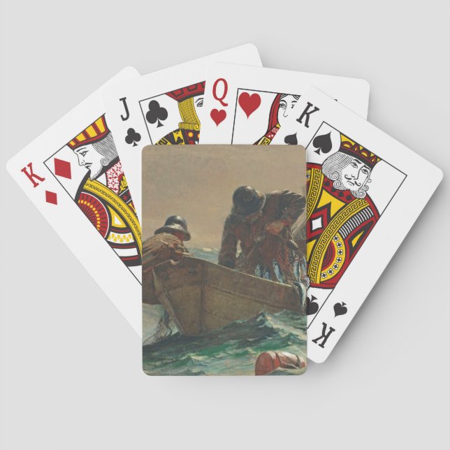 Heringsnetz, 1885 (Öl auf Leinwand) Spielkarten (Rückseite)
