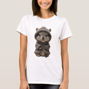 Hérisson adorable dans un sweat à capuche en trico