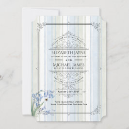 Heritage Bluebells Bienen Blaue Salbei Florale Hoc Einladung