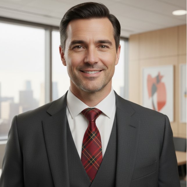 Heritage Burgundy Plaid Krawatte (Von Creator hochgeladen)