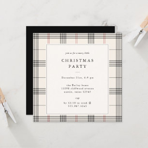 HERITAGE   Creme-Tartan-Weihnachtsfeier Einladung
