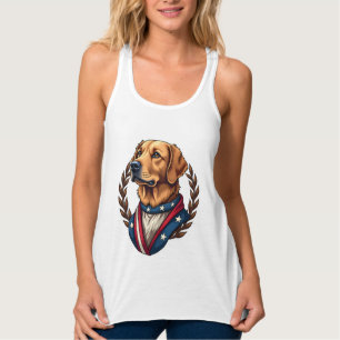 Heritage Golden Retriever Patriotisches Vintage T- Tank Top