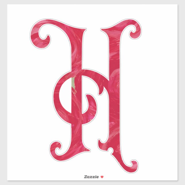 HERITAGE -H-rötlich Aufkleber (Blatt)