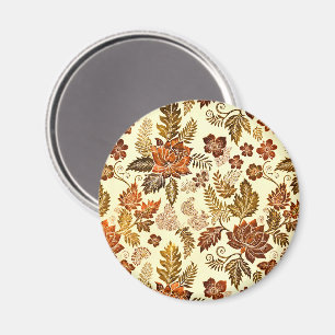 Heritage Kupfer Warm Gold Blumen Design Magnet
