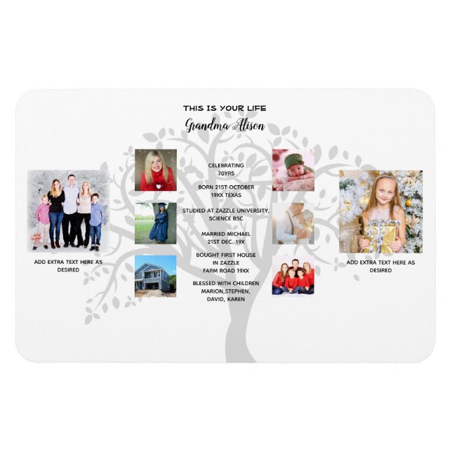 Heritage Oma FOTO COLLAGE Magnet (Horizontal)