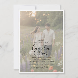 Heritage Soft Opaque Foto-Overlay-Hochzeit Einladung