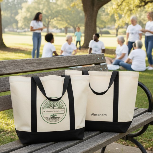 Heritage Tree Roots Family Wiedersehen Tragetasche (personalized family reunion tote bags)