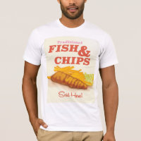 Herkömmliches Fisch- und Chips-Vintage-Poster