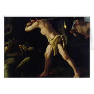 Herkules, der mit der Lernaean Hydra kämpft