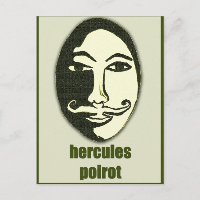 Herkules Poirot Postkarte (Vorderseite)
