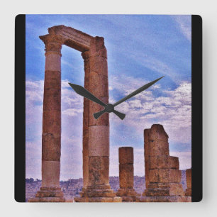Herkules-Tempel Quadratische Wanduhr