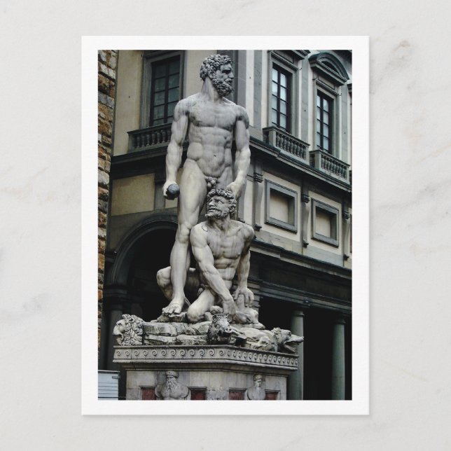 Herkules und Cacus Statue, Florenz Postkarte (Vorderseite)