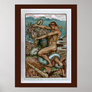 Herkules und der alte Mann des Meeres Poster