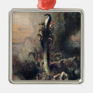 Herkules und die Lernaean Hydra Silbernes Ornament