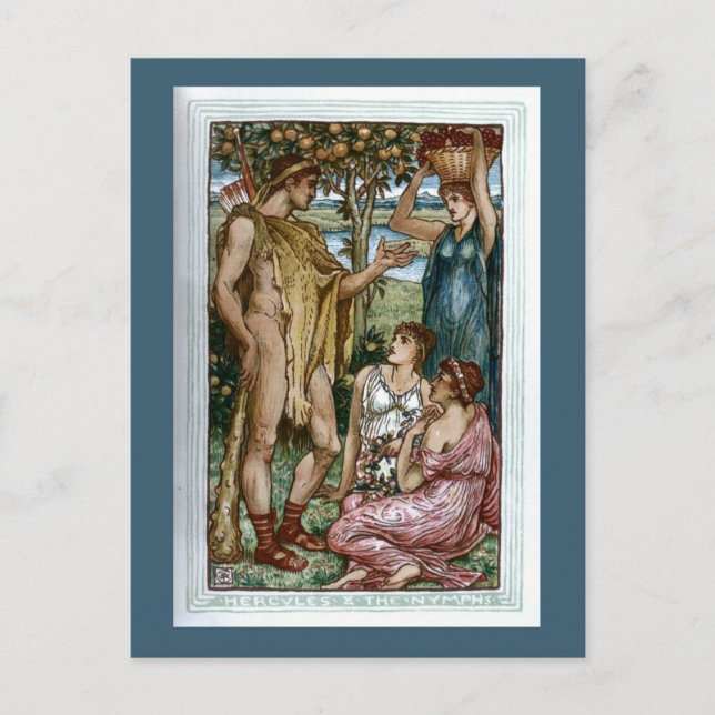 Herkules und die Nymphen Postkarte (Vorderseite)