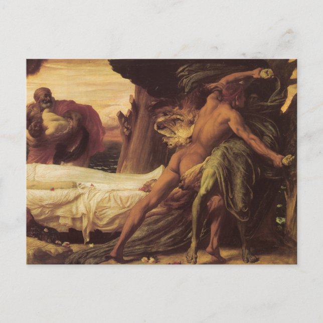 Herkules Wrestling der Löwe Postkarte (Vorderseite)