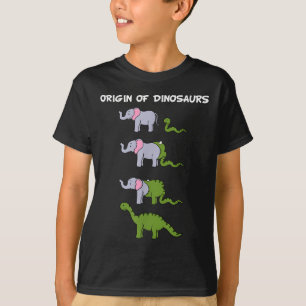 Herkunft der Dinosaurier Funny Snake & amp; Elepha T-Shirt