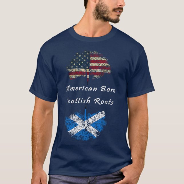Herkunft der geborenen schottischen Wurzeln T-Shirt (Vorderseite)