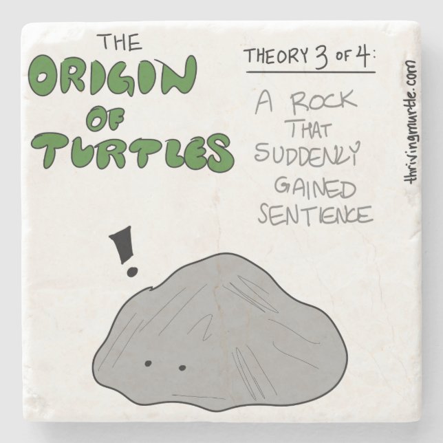 Herkunft der Schildkröten Theorie 3 Steinuntersetzer (Vorderseite)
