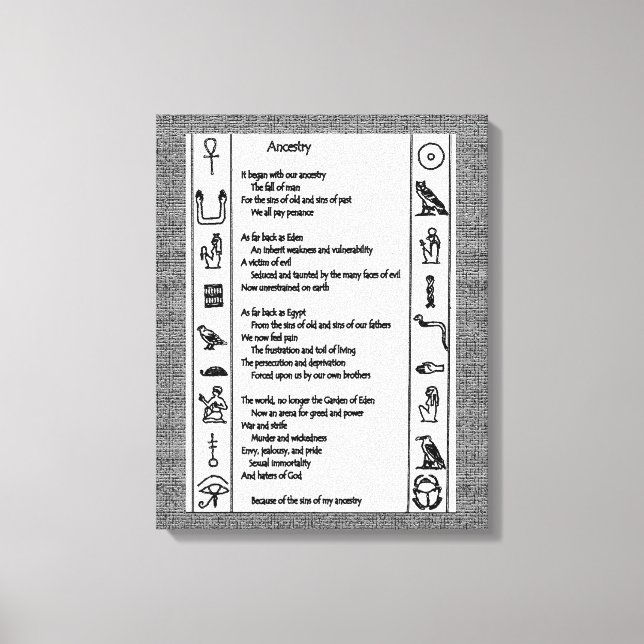 Herkunft Leinwanddruck (Vorderseite)