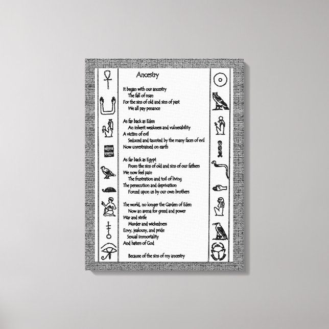 Herkunft Leinwanddruck (Vorderseite)